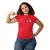 Camiseta Feminina Pílulas Disco de Vinil Rock Minimalista Vermelho