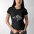 Camiseta Feminina Planeta Arco íris Estrelas Baby Look Preta Preto
