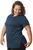 Camiseta Feminina Plus Size Blusa Tapa Bumbum Dry Fit Academia, Treino, Corrida Azul marinho