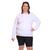 Camiseta Feminina Plus Size Manga Longa Dry Fit Lisa Proteção Solar UV Térmica Camisa Treino Academia Praia Branco