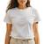 Camiseta Feminina Plus Size T-shirt Algodão Premium Lisa Baby Look Branco