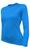 Camiseta Feminina Skube Com Proteção UV 50+ Dry Fit Segunda Pele Térmica Tecido Termodry Manga Longa Azul turquesa