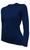 Camiseta Feminina Skube Com Proteção UV 50+ Dry Fit Segunda Pele Térmica Tecido Termodry Manga Longa Azul marinho
