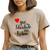 Camiseta Feminina T-shirt Estampada Frase Motivacional Blusinha GuGi Caqui