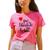 Camiseta Feminina T-shirt Estampada Frase Motivacional Blusinha GuGi Rosa