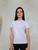 Camiseta Feminina T-shirt Lisa Gola Redonda Básica 100% algodão Faith Level Branco