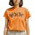 Camiseta Feminina T-shirt Plus Size Blusinha Borboletas Camisa GuGi Laranja