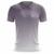 Camiseta Fitness Masculina Academia Degradê Proteção UB50+ Secagem Rápida Cinza