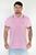 Camiseta Gola Polo Camisa Masculina Lisa Simbolo Bordado LMG Rosa