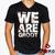 Camiseta Groot 100% Algodão Guardiões da Galáxia We Are Groot Guardians of The Galaxy Geeko Preto gola v