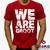 Camiseta Groot 100% Algodão Guardiões da Galáxia We Are Groot Guardians of The Galaxy Geeko Vermelho gola careca, Branco