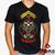 Camiseta Guns N Roses 100% Algodão Axl Rose Rock Geeko Preto gola v