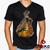 Camiseta Guns N Roses 100% Algodão Guitarra Slash Rock Geeko Preto gola v