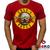 Camiseta Guns N Roses 100% Algodão Rock Geeko Vermelho gola redonda