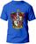 Camiseta Harry Potter Grifinória Masculina e Feminina 100% Algodão Primeira Linha Gola Redonda Azul bic