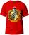 Camiseta Harry Potter Lufa-lufa Básica Malha Algodão 30.1 Masculina e Feminina Manga Curta Vermelho