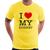 Camiseta I Love My Hornet - Foca na Moda Amarelo