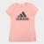 Camiseta Infantil Adidas Essentials Big Logo Feminina Rosa, Cinza