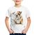 Camiseta Infantil Bulldog-Inglês - Foca na Moda Branco