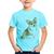 Camiseta Infantil Cachorro Welsh Corgi Pembroke - Foca na Moda Azul claro