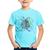 Camiseta Infantil Cérebro Analítico e Criativo - Foca na Moda Azul claro