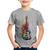 Camiseta Infantil Contra Baixo Watercolor - Foca na Moda Cinza