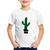 Camiseta Infantil Enjoy Cactus - Foca na Moda Branco