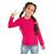 Camiseta Infantil Feminina Manga Longa Linha Básica 4 a 8 Pink