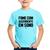 Camiseta Infantil Fome com ascendente em sono - Foca na Moda Azul claro