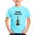 Camiseta Infantil Futura Violinista - Foca na Moda Azul claro