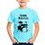 Camiseta Infantil Futuro Baterista - Foca na Moda Azul claro