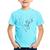 Camiseta Infantil Gato no terno - Foca na Moda Azul claro