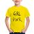 Camiseta Infantil GRL PWR - Foca na Moda Amarelo