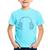 Camiseta Infantil Headphone Palavras - Foca na Moda Azul claro