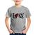 Camiseta Infantil I Love Futebol - Foca na Moda Cinza