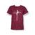 Camiseta infantil juvenil manga curta algodão premium abençoado católica religiosa jesus fé gospel menino menina unissex Vinho, Fé