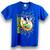 Camiseta infantil kids Led Camisa Azul sonic