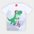 Camiseta Infantil Kyly Dino Radical Masculina Branco