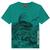 Camiseta Infantil KYLY Dinossauro Jurassik Blusa Tam 4 a 8 Verde esmeralda