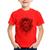 Camiseta Infantil Leão Watercolor - Foca na Moda Vermelho