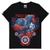 Camiseta Infantil Manga Curta Vingadores Malwee Ref. 100456 Preto