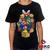 Camiseta Infantil Mario e Luigi 100% Algodão - Super Mario Bros - Geeko Preto