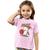 Camiseta Infantil Menina Menino Brincar é Divertido Imaginar Rosa claro