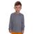 Camiseta Infantil Menino Proteção UV Térmica Solar Manga Longa Camisa Praia Esporte Cinza