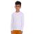 Camiseta Infantil Menino Proteção UV Térmica Solar Manga Longa Camisa Praia Esporte Branco