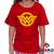 Camiseta Infantil Mulher Maravilha 100% Algodão Geeko Vermelho