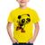 Camiseta Infantil Panda de Patins - Foca na Moda Amarelo