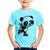 Camiseta Infantil Panda de Patins - Foca na Moda Azul claro