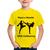 Camiseta Infantil Papai e Mamãe 100% Kickboxing - Foca na Moda Amarelo