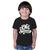 Camiseta Infantil Preta Branca Com Estampa 100% Algodão Preto